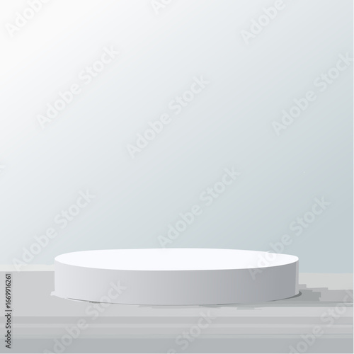 Empty podium on light grey background