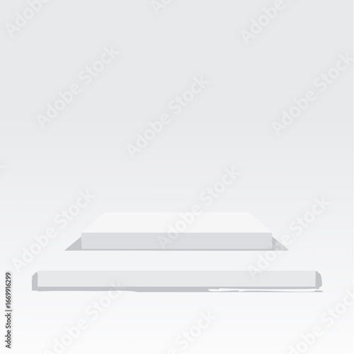 Empty podium on light grey background