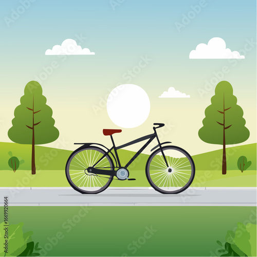 Bicycle black icon vector