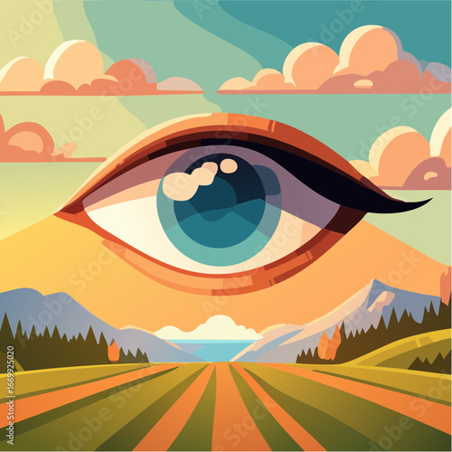 Eye icon vector