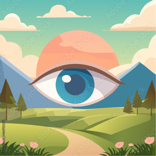 Eye icon vector