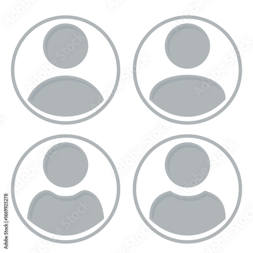 Modern Flat Isolated User Icon on Transparent Background. User Symbol. Vector Illustration.
