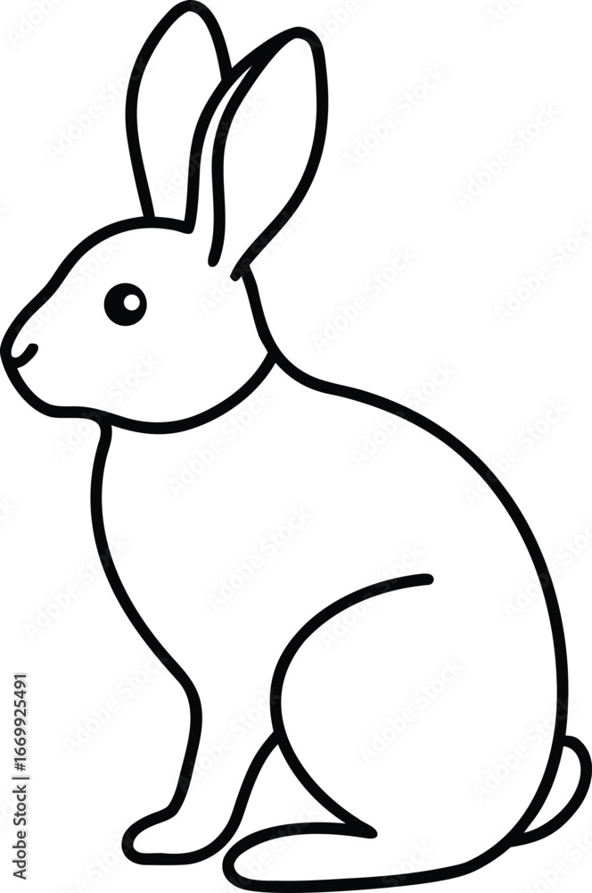 Fototapeta premium vector illustration of a rabbit