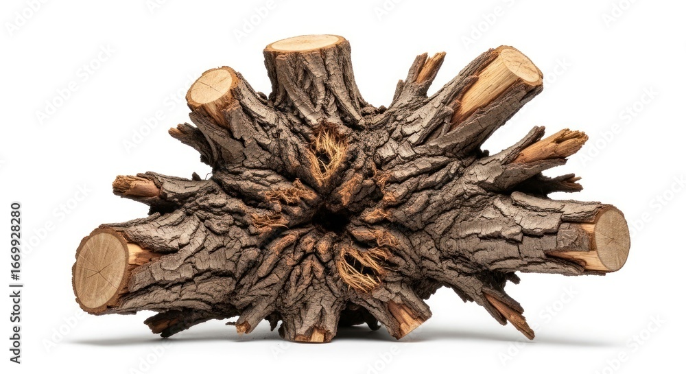 Fototapeta premium Knotty, weathered tree stump