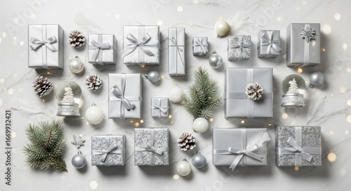 Silver Christmas gifts & ornaments