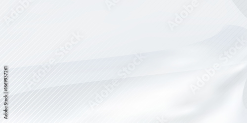 Minimal white abstract background with smooth gradient waves and subtle lines. vector EPS 10