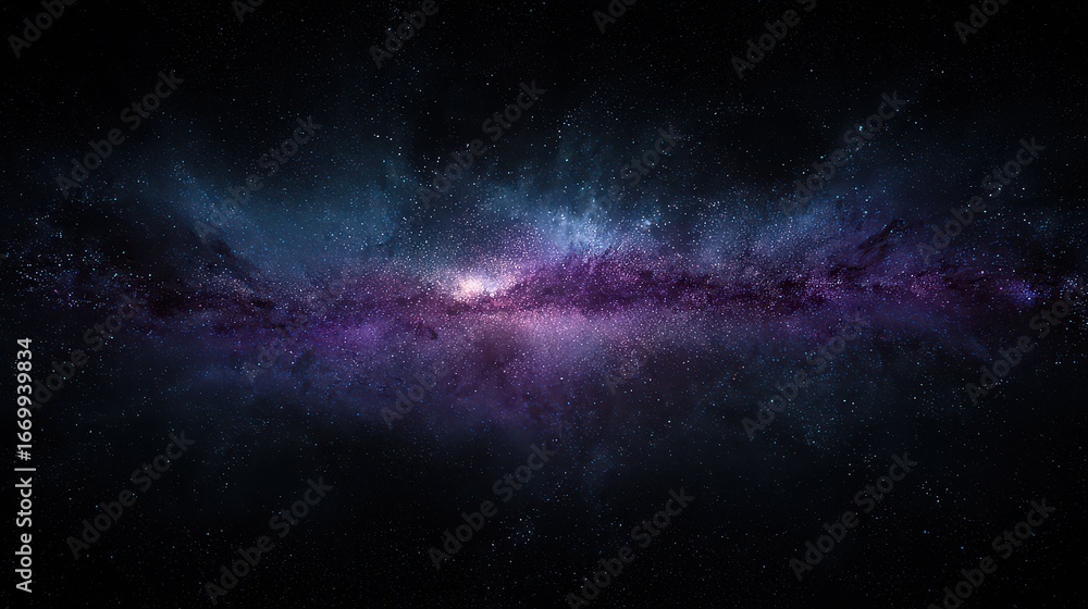 Naklejka premium Vast Colorful Galaxy Panorama