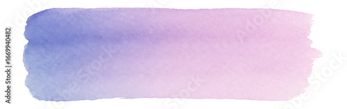 Brush stroke with watercolor gradient, lavender to lilac