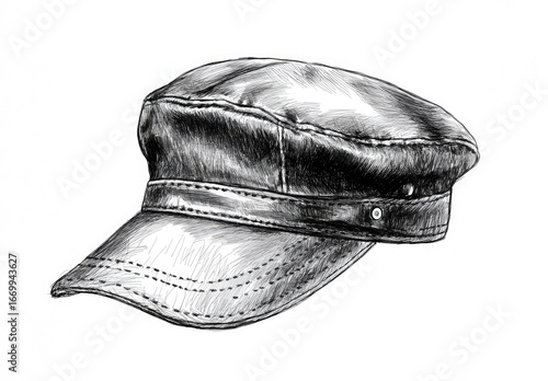 Detailed sketch of a dark cap