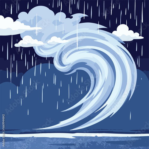 Storm hurricane ocean waves disaster