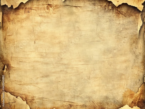 Aged, torn parchment