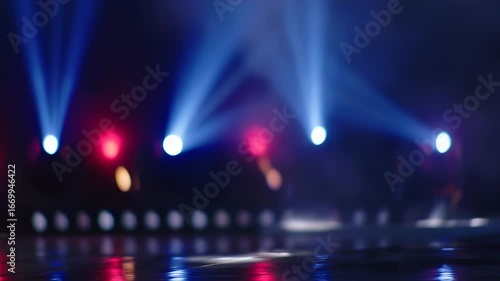 Defocused Stage Lighting with Blue and Red Lights