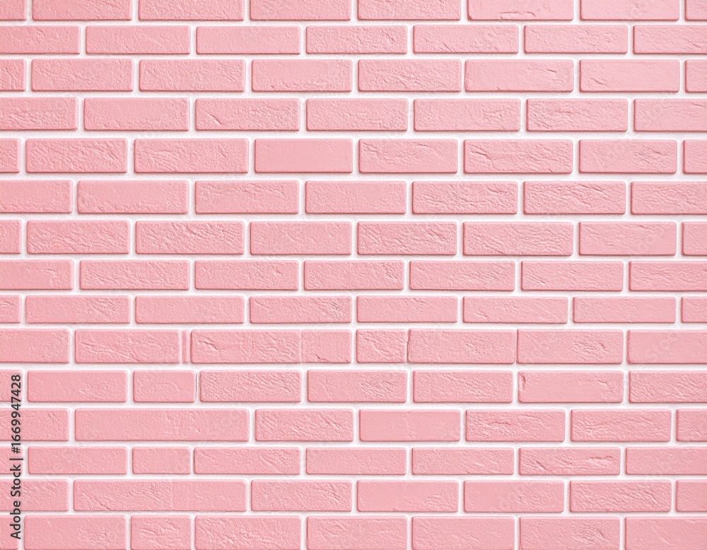 Obraz premium ピンク色のレンガの背景素材 ガーリー壁紙