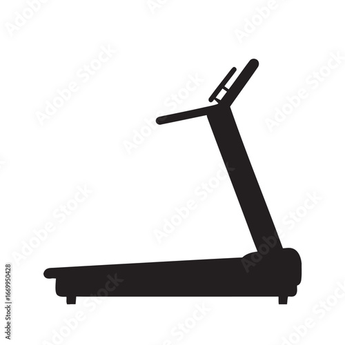 Silhouette vector of a treadmill . 