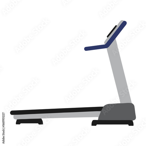 Side profile treadmill fitness equipment illustration