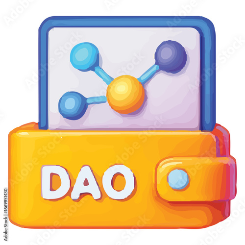 Colorful DAO Icon for Decentralized Autonomous Organization