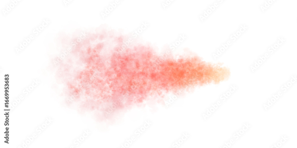 Obraz premium Realistic red smoke or mist texture isolated on a transparent background for creative use in visual effects projects and digital artworks