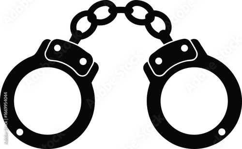 Bound handcuffs vector icon.