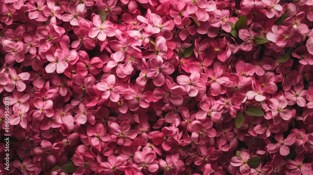 Fototapeta premium Abundant display of vibrant pink blossoms creating a captivating floral arrangement
