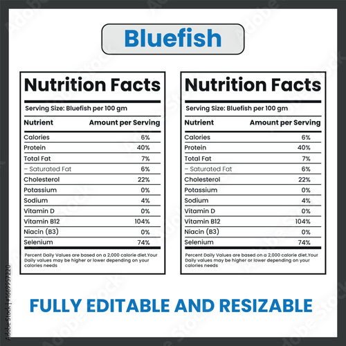 Bluefish Saltwater Fish Clipart