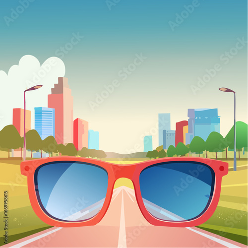 3d glasses vector