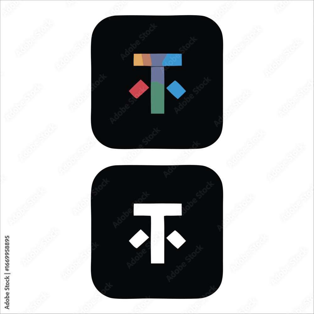 Fototapeta premium TextCraft icon vector.