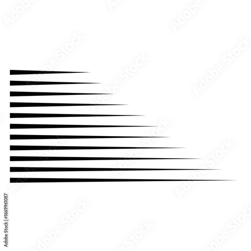 Abstract Speed Lines Graphic Design Element.
