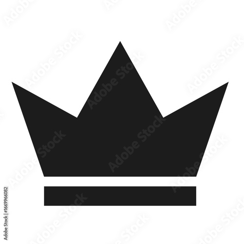 Black crown icon, simple silhouette graphic.