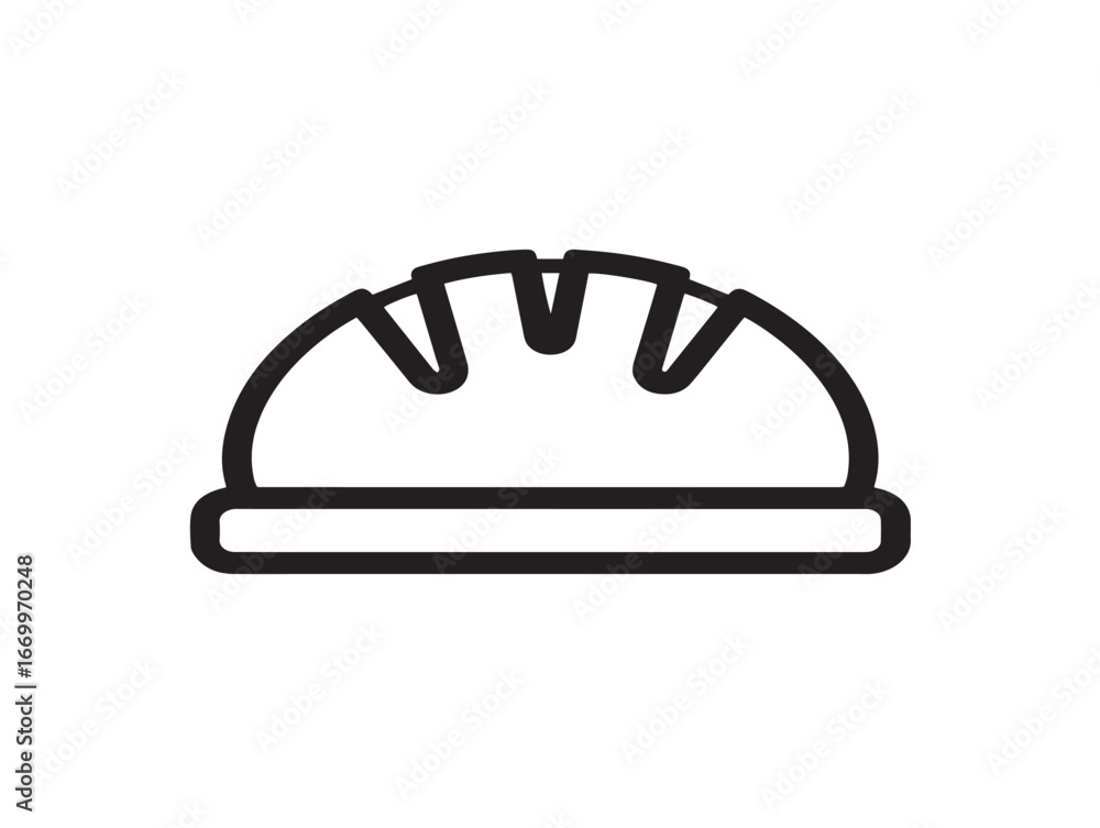 Fototapeta premium Stylish sweet bakery symbol in clean flat vector design