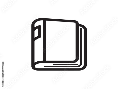Minimal book cover icon with clean elegant vector design