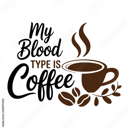 Coffee typography vector t-shirt design print