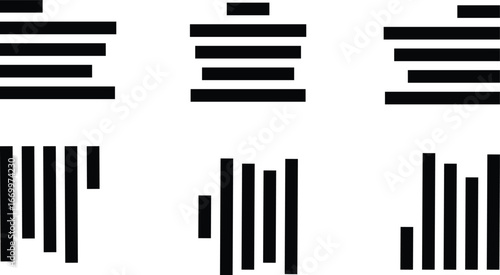 Align line icon set with solid black and outline vector illustration style. Collection of text alignment, justify, left, right, center, vertical, and formatting symbols for UI, UX, apps and web design