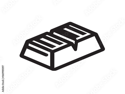 Delicious Chocolate Icon in Modern Minimal Vector Artwork for Food Design