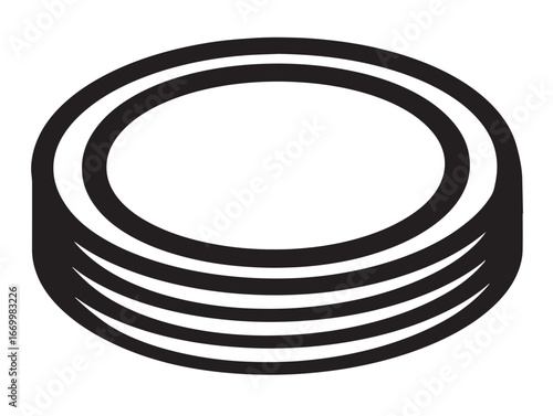 Hot Coffee Cup Icon with Stylish Minimal Clean Vector Artwork