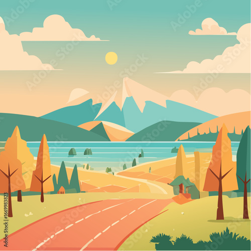 Retro repetitive background with-tear shape elements vector