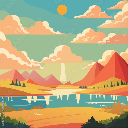 Retro repetitive background with-tear shape elements vector