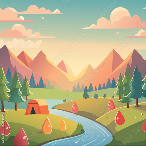 Repetitive background with tear shape elements vector