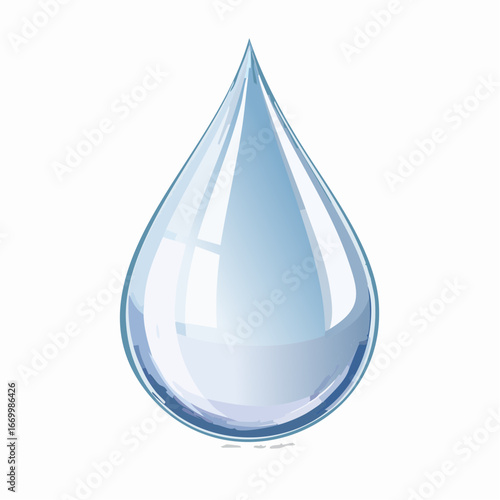 Transparent water drop set vector
