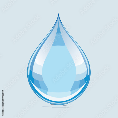 Transparent water drop set vector