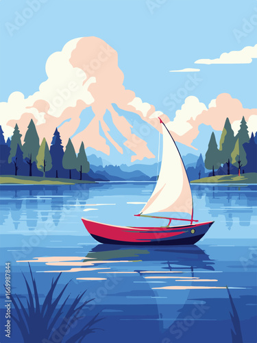 boat on the lake