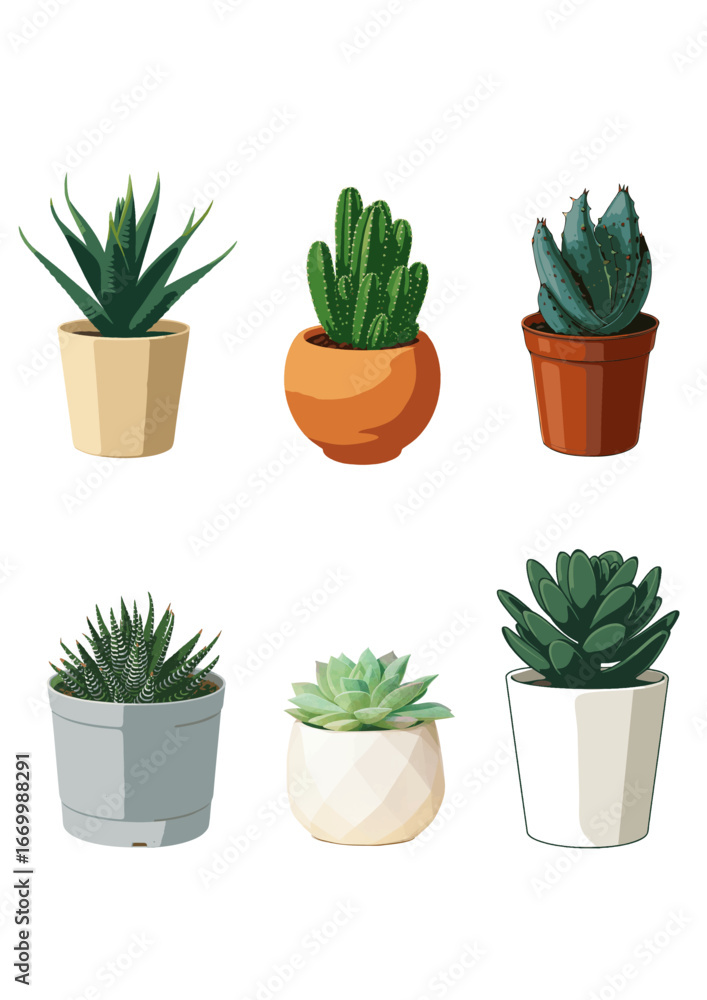 Obraz premium Cactus in Terracotta Pot