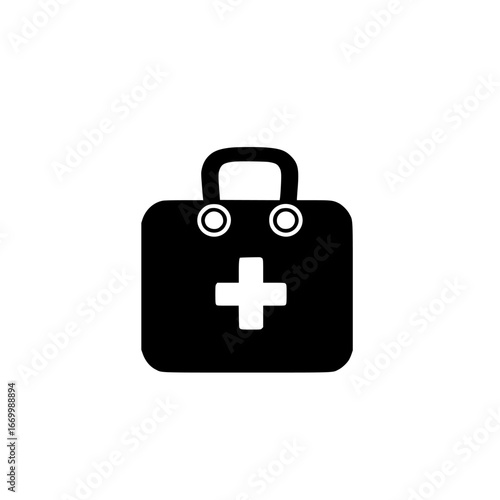 First aid kit illustration designed to represent medical assistance and emergency preparedness for various situations