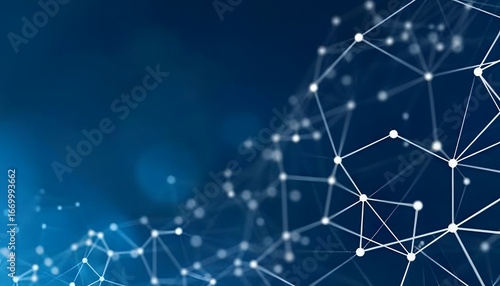 Digital network background with white dots and lines