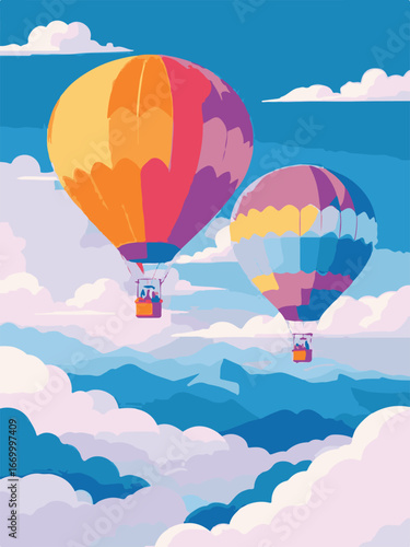 hot air balloon in the sky