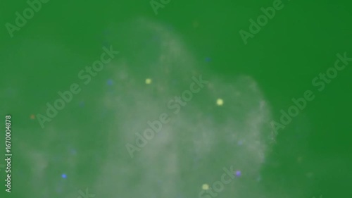 rain drops on the green screen