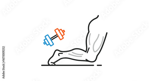 Leg exercise with dumbbell for fitness training