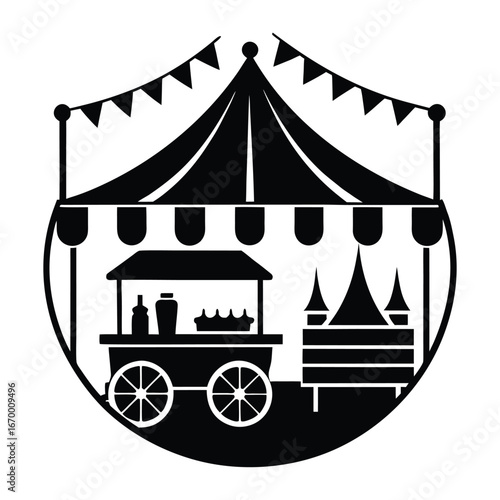 circus tent vector illustration