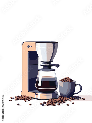 coffee maker and cup