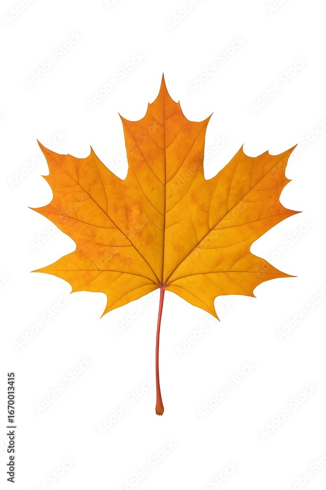 Fototapeta premium Autumn Maple Leaf Isolated