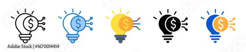 Financial Technology multiple style icons set design vector illustration. 